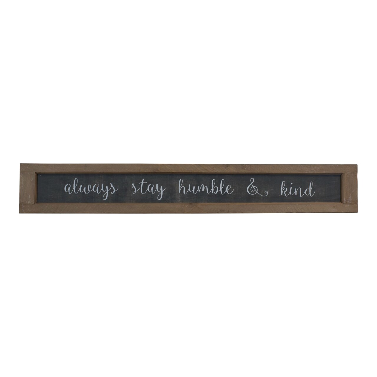Creative Design 62" Brown and Black "Humble Kind" Distressed Rectangular Sign